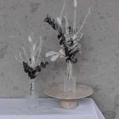 Dried flower bouquet table decoration eucalyptus white