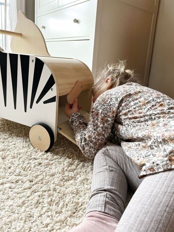 Coffre à jouets à roulettes Zebra « Wildlife » | Meubles pour chambres d'enfants | Bois 11