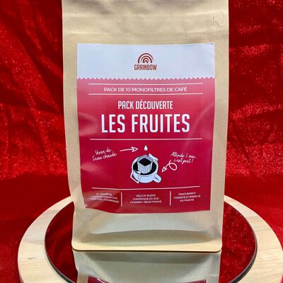 Les Fruités flavored coffee – Discovery pack of 10 monofilters