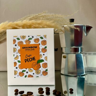 Café aromatisé Pêche Caramélisée – Box 10 Monofiltres
