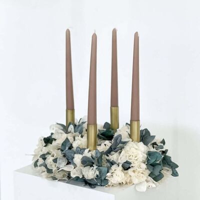 Corona de Adviento de flores secas “Eucalyptus Hydrangea Mix”