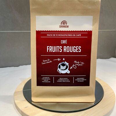 Café aromatisé Fruits Rouges - Box 10 Monofiltres