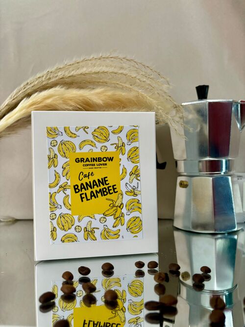 Café aromatisé Banane Flambée – Box 10 Monofiltres