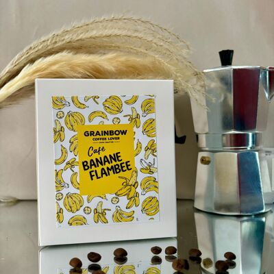 Kaffee mit Bananenflambée-Geschmack – Box mit 10 Monofiltern