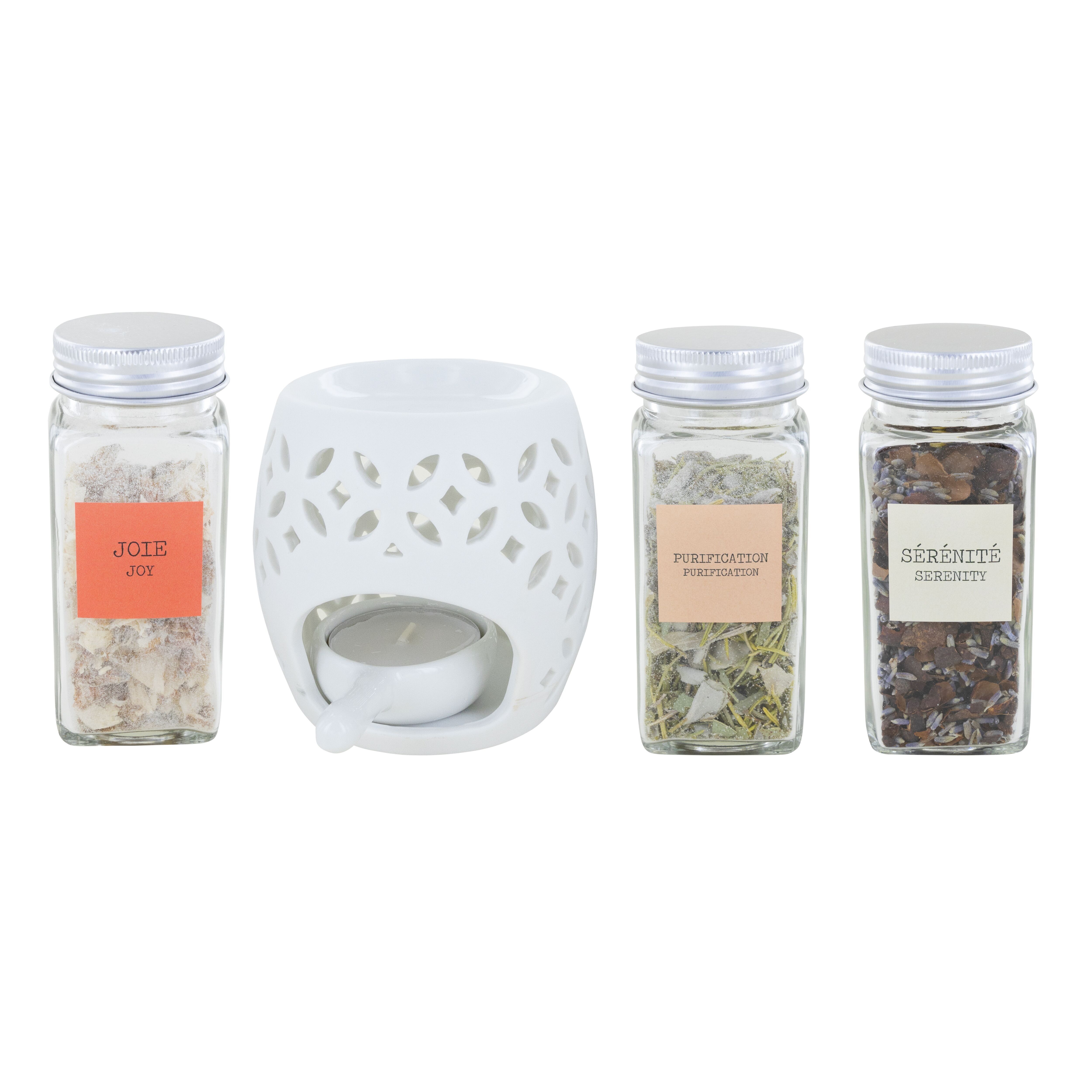 Coffret 3 plantes à brûler et diffuseur - Aromandise
