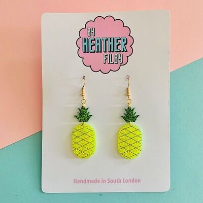 Pineapple Glitter Earrings