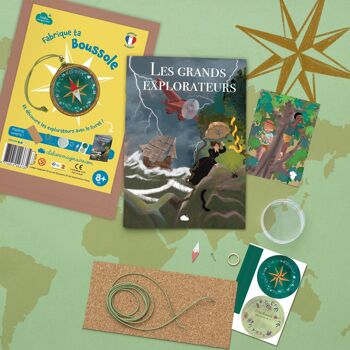 Kit "Fabrique ta boussole " - loisir créatif enfant - matériel + 1 livre illustré 2