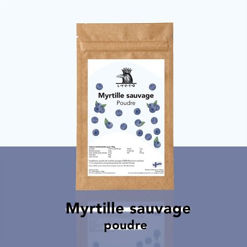 Poudre de myrtille sauvage