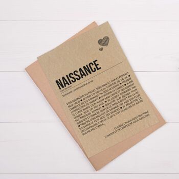 Carte postale définition Naissance 2