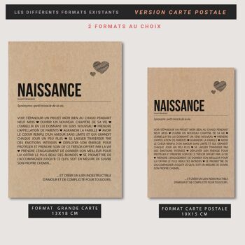 Carte postale définition Naissance 3