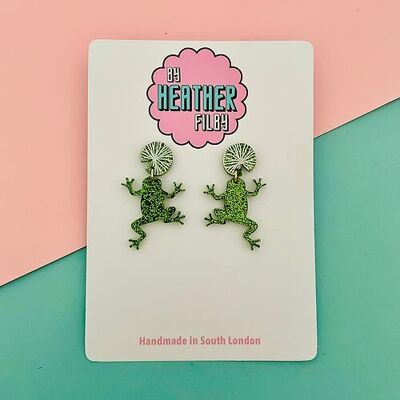 Frog Glitter Earrings