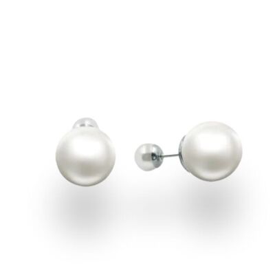 Orecchini a doppio perno con perle