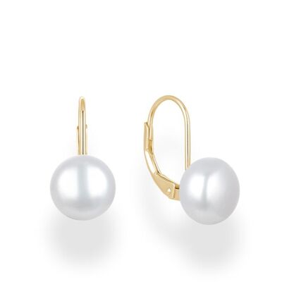 Boucles d'oreilles pendantes perle