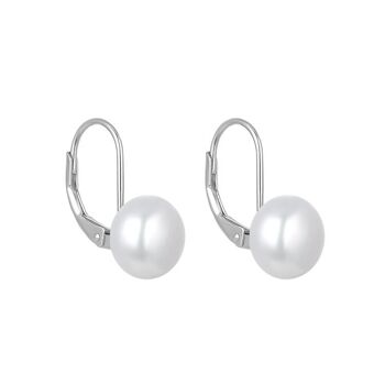 Boucles d'oreilles pendantes perle 6