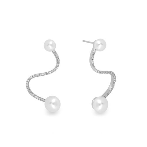 Pearl Wave Earrings