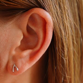 Boucles d'oreilles en forme de triangle en argent 1