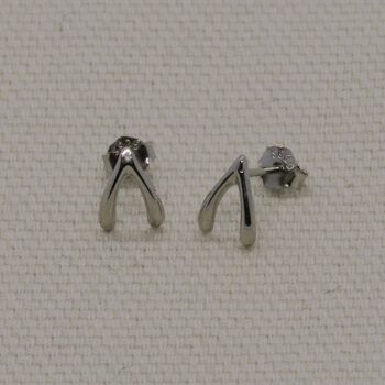 Boucles d'oreilles en forme de triangle en argent 2