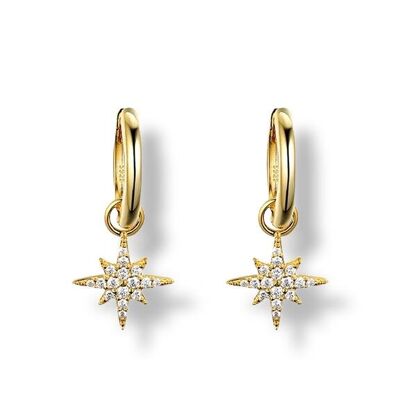 Pendientes Huggie Estrella Bohemia