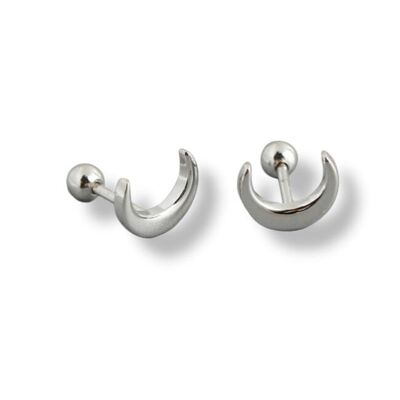 Boucles d'oreilles haltères croissant de lune