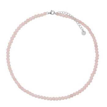 Collier de perles de quartz rose 5