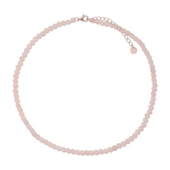 Collier de perles de quartz rose 6