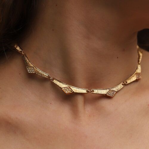 Vintage Geometric Collar Necklace