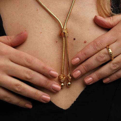 Vintage Knot Lariat Necklace