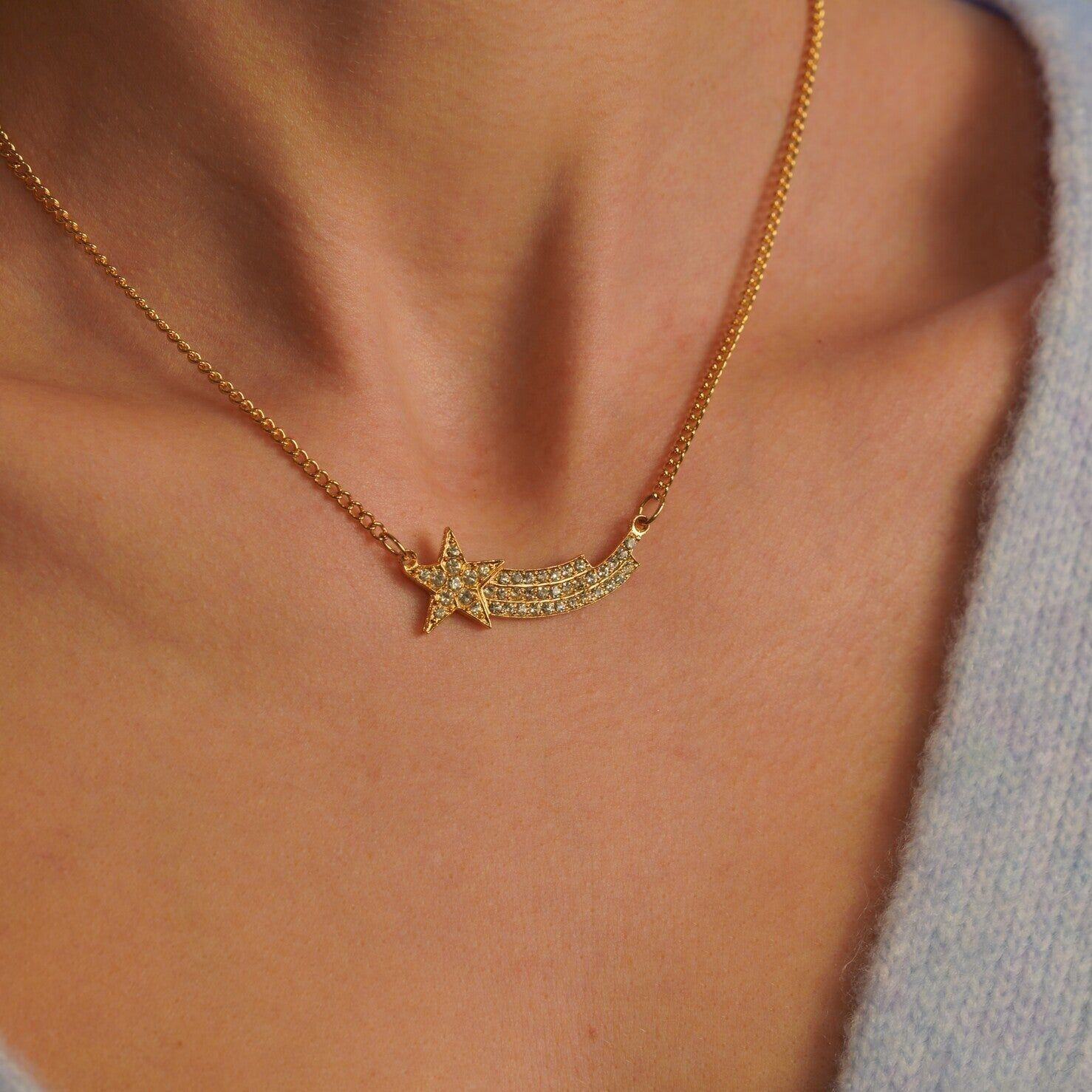 Collar vintage de estrella fugaz