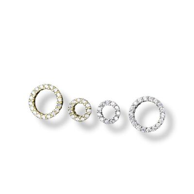 Boucles d'oreilles halo irrégulières