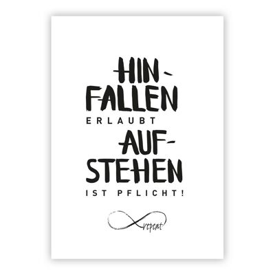 Hinfallen erlaubt Postcard