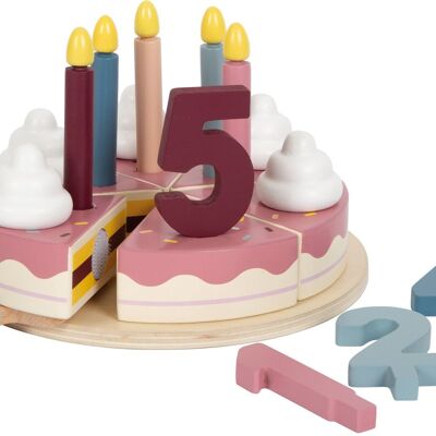 Taglio torta di compleanno “gustosa”| Giocattoli da cucina| Legna