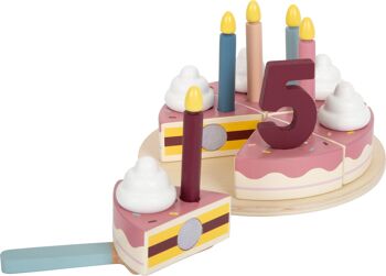 Couper le gâteau d'anniversaire « savoureux » | Jouets de cuisine| Bois 3