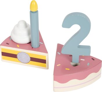Couper le gâteau d'anniversaire « savoureux » | Jouets de cuisine| Bois 9