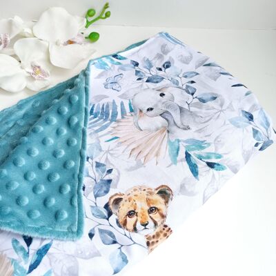 Baby blanket - Blue savannah