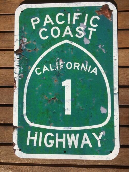Schild Pacific Coast Highway - 20 x 30 cm im Shabby Style