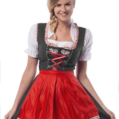Oktoberfest Dress  Laura Black/Red- S/36