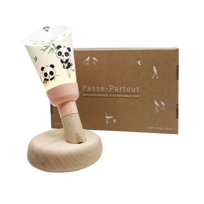 Caja de lámpara nómada Pandi Panda “Passe-Partout” – Rosa polvo