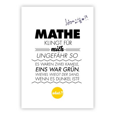 Cartolina di matematica
