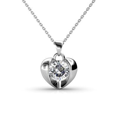 Conjunto Corazón Cerrado para Árbol Simply Love - Plata y Cristal