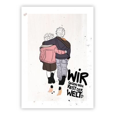 Wir gegen den Rest Postcard