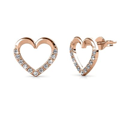 Lovett Earrings - Rose Gold and Crystal