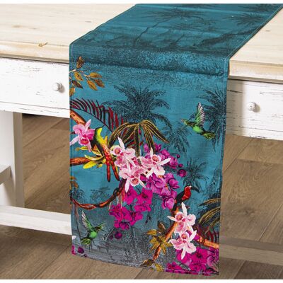 RECTANGULAR COTTON TABLE RUNNER, ONE SIDE 33X180CM, WITH DIGITAL PRINTING ST50571