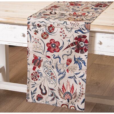 RECTANGULAR COTTON TABLE RUNNER, ONE SIDE 33X180CM, WITH DIGITAL PRINTING ST50577