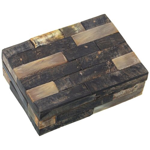 CAJA JOYERO HUESO/MADERA _17,5X12,5X5,5CM ST69886