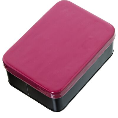 CAJA METAL ESMALTADO ROSA OSCURO _18X13X7CM ST75868