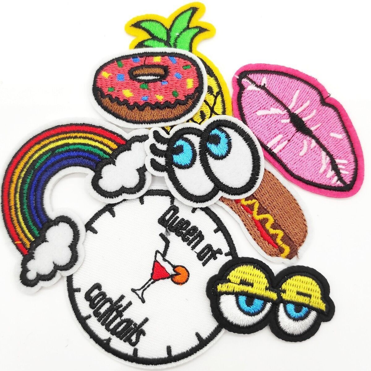 Lotto di 100 toppe termoadesive Fantasy