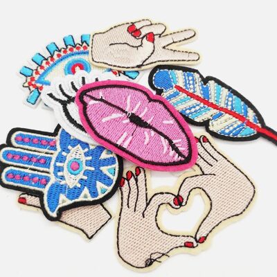 Set of 100 Boho iron-on patches