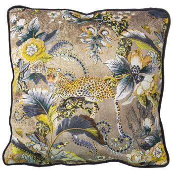 COUSSIN EN VELOURS INDIA NO LEOVENECIA AVEC FERMETURE ÉCLAIR _45X45CM, 100% POLY╔STER ST20252 1