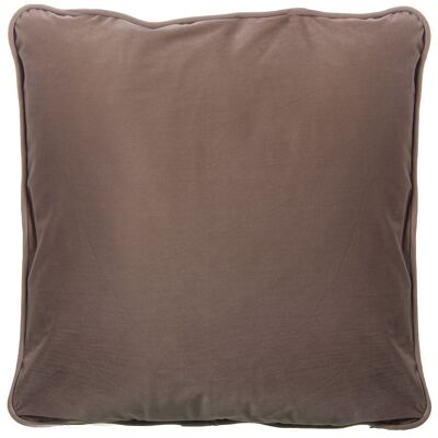 BEIGE PLAIN VELVET CUSHION 60X60CM WITH ZIPPER 60X60CM ST20054