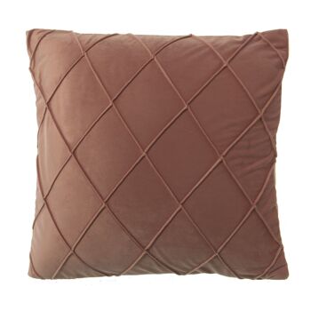 COUSSIN RHOMBUS VELOURS ROSE AVEC FERMETURE ÉCLAIR _45X45CM ST48994 1